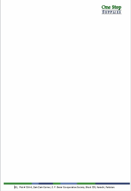 One Stop Supplies Letterhead